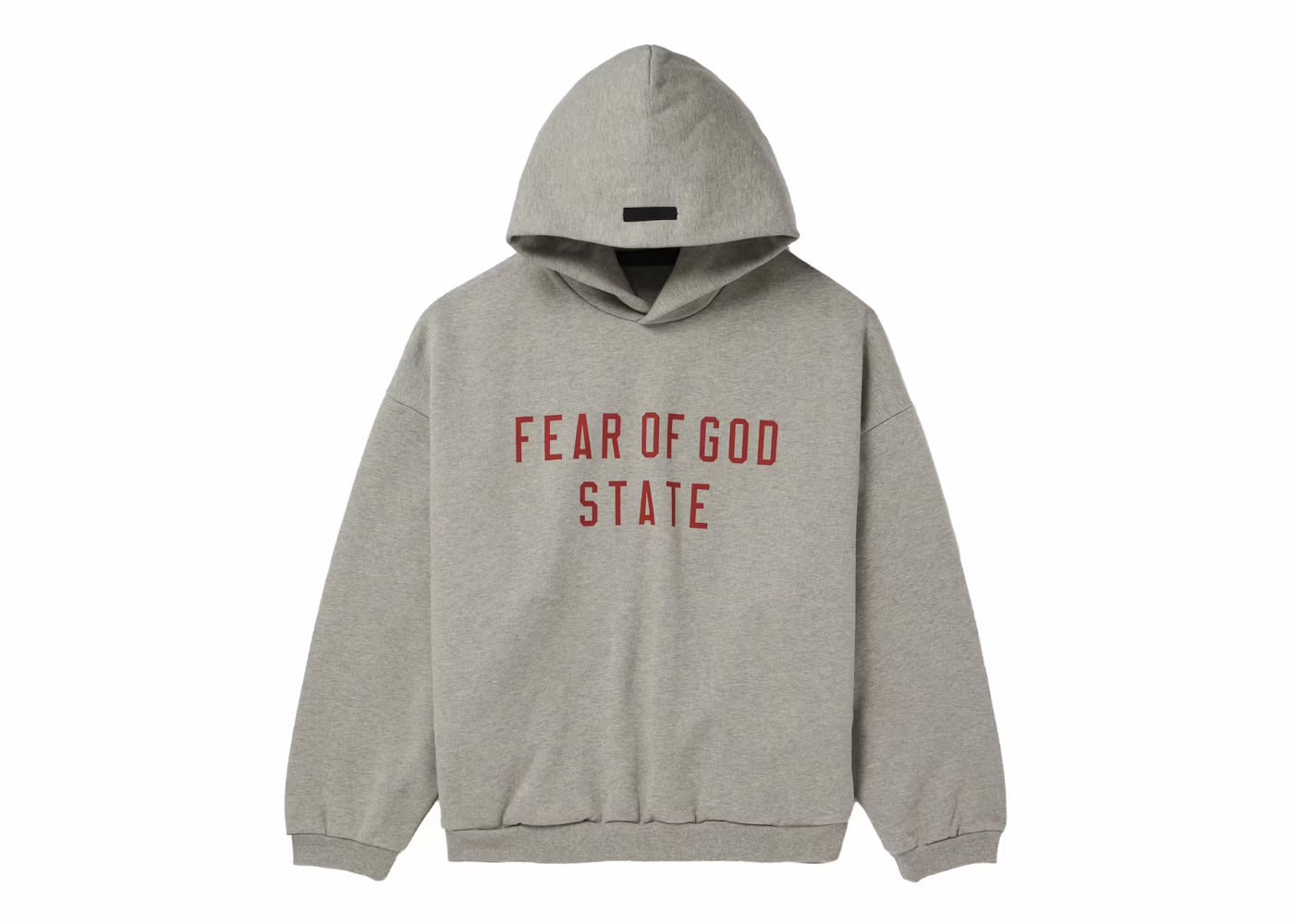 Essential - GREY/RED FOG STATE HOODIE