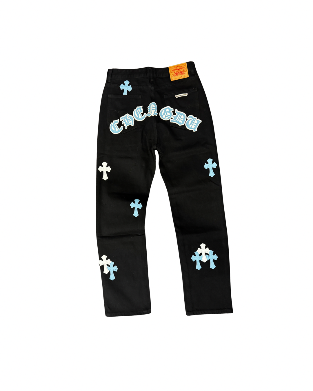 CHROMEHEART JEAN - BLUE/WHITE PATCH