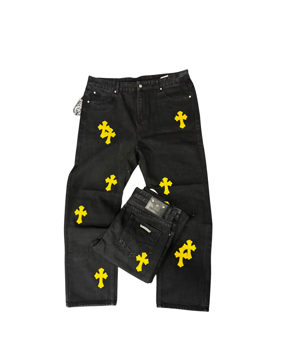 CHROMEHEART JEAN - BLACK/YELLOW