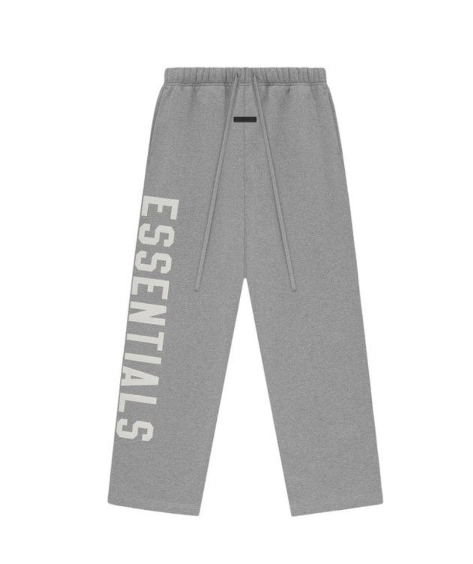 ESSENTIALS Dark Heather Oatmeal Relaxed Sweatpants