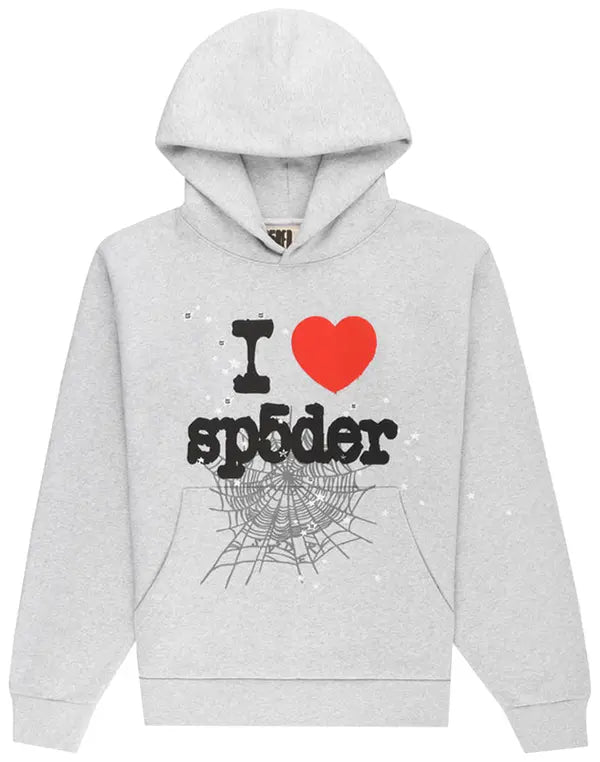 Sp5der Souvenir Hoodie 'Heather Grey'