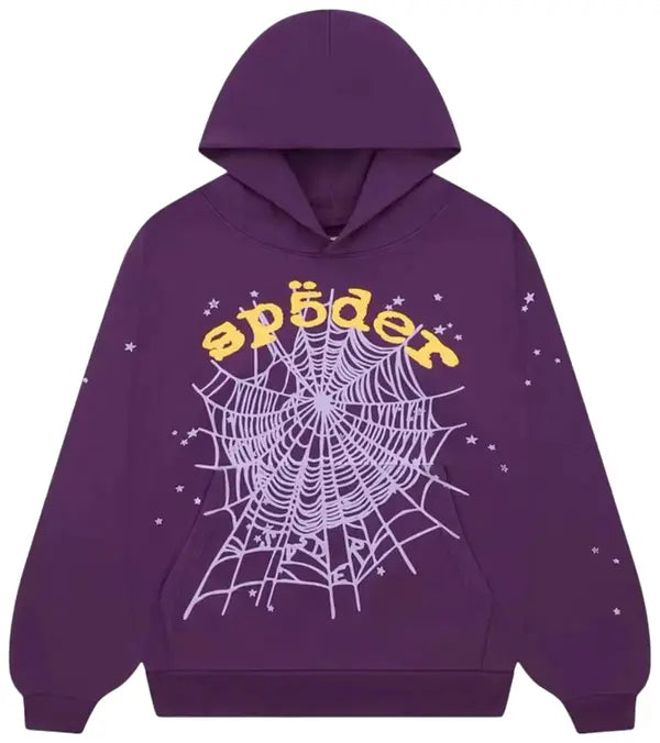 Sp5der Star OG Web V2 Hoodie 'Purple'