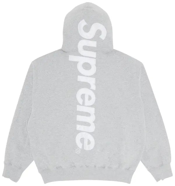 Supreme Satin Appliqué HOODIE 'Heather Grey'