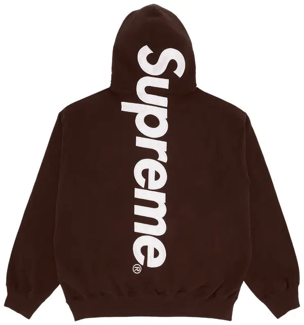 Supreme Satin Appliqué HOODIE Sweatshirt 'Brown'