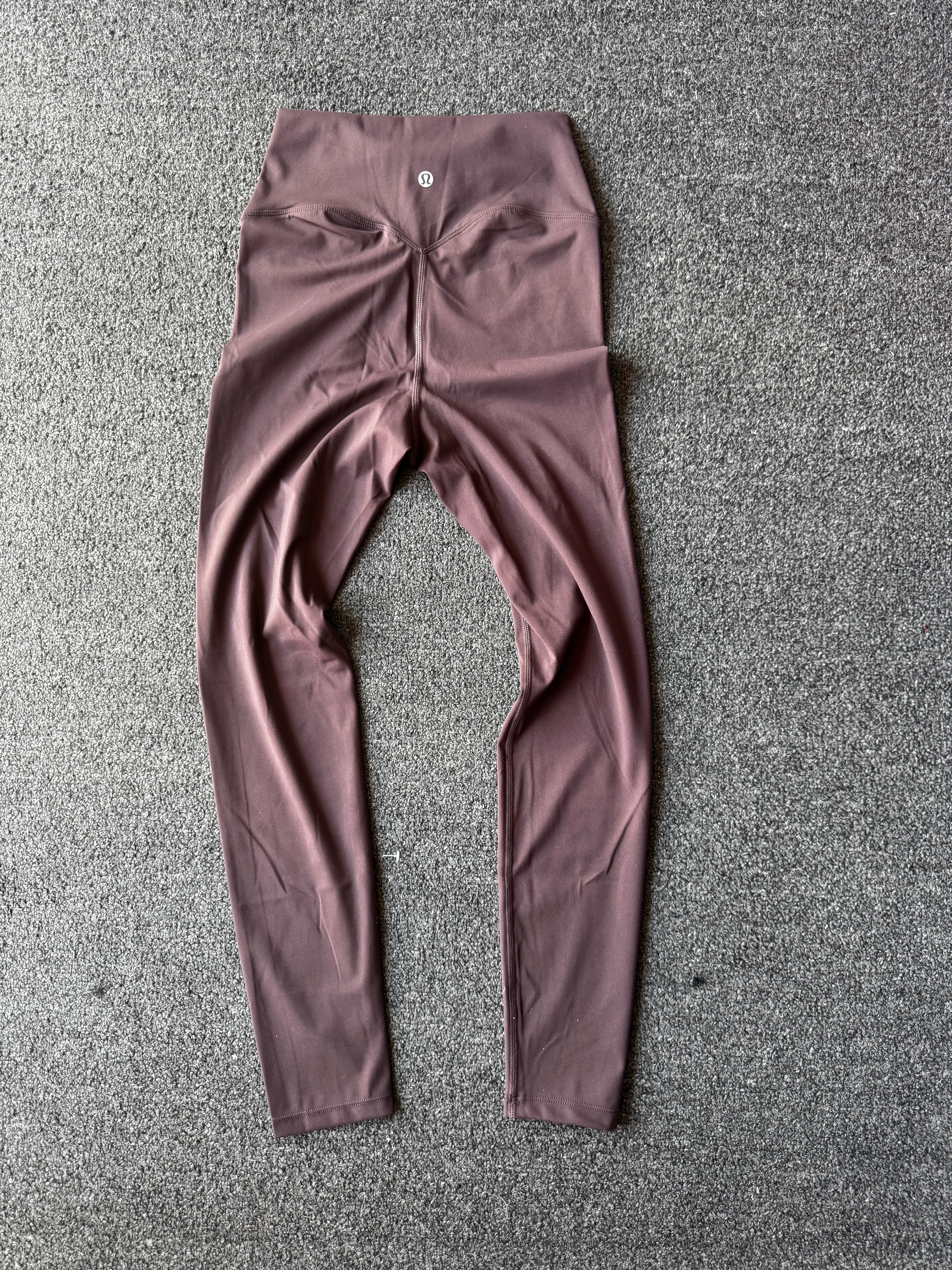 Brown Lululemon Leggings ( GOLD ZIPPER )