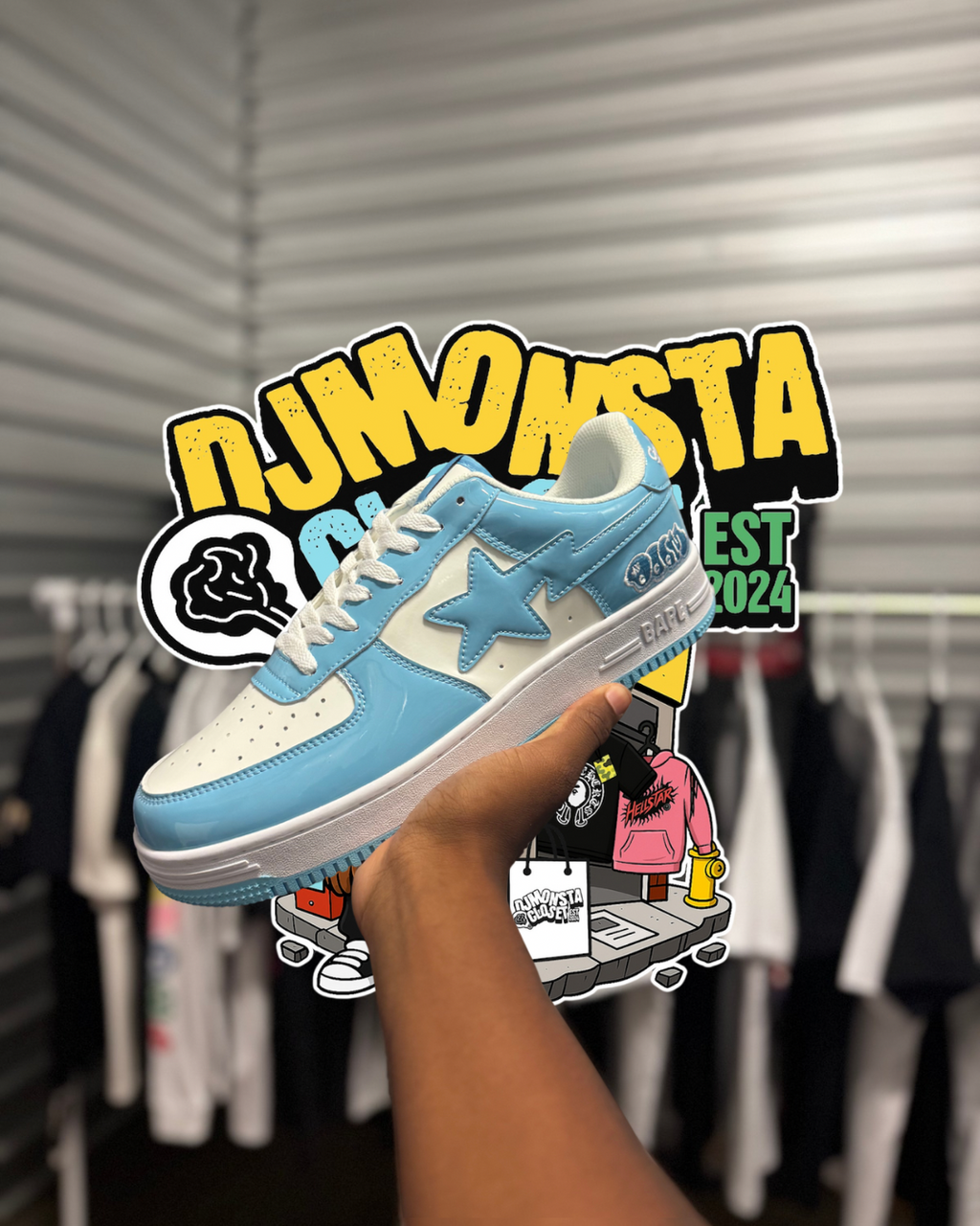 Light Blue/ White Doomsta's bape