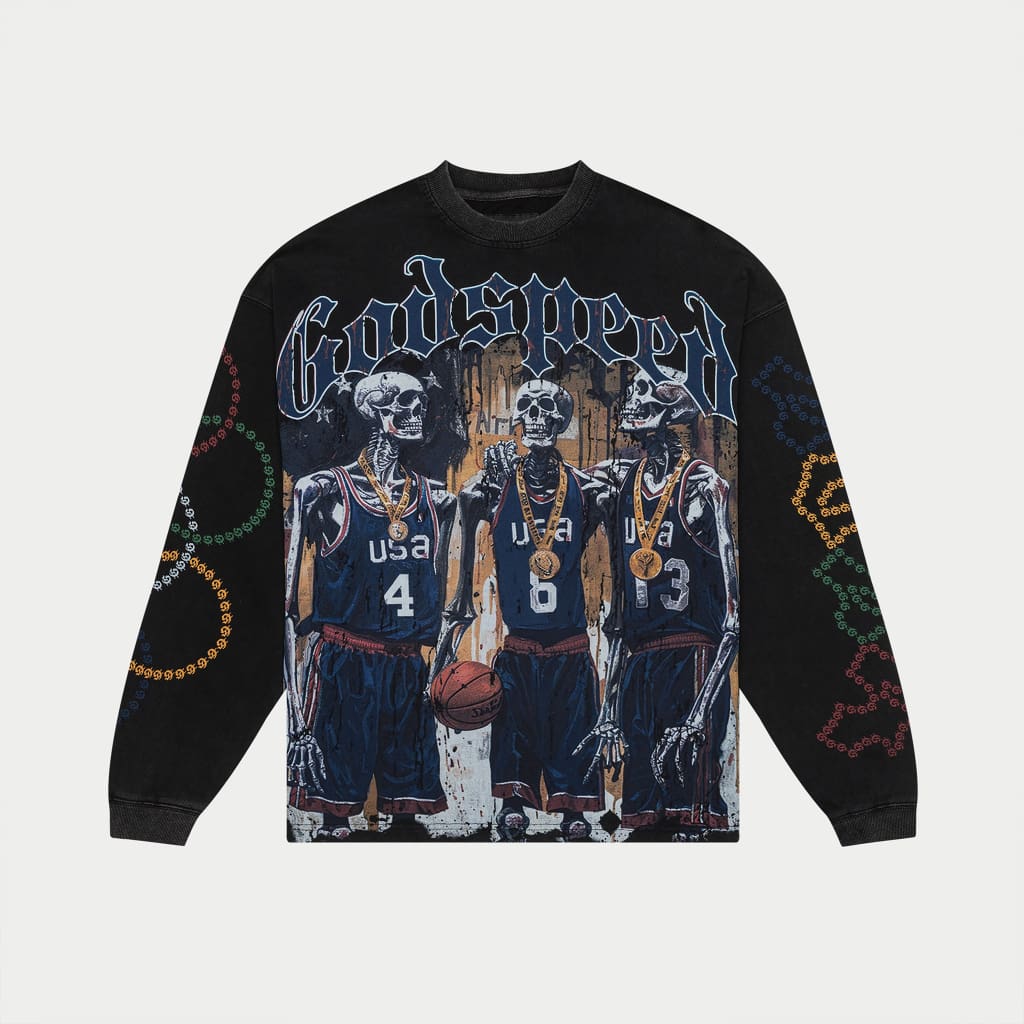 GODSPEED DREAMTEAM '24 LS T-SHIRT (VINTAGE BLACK)