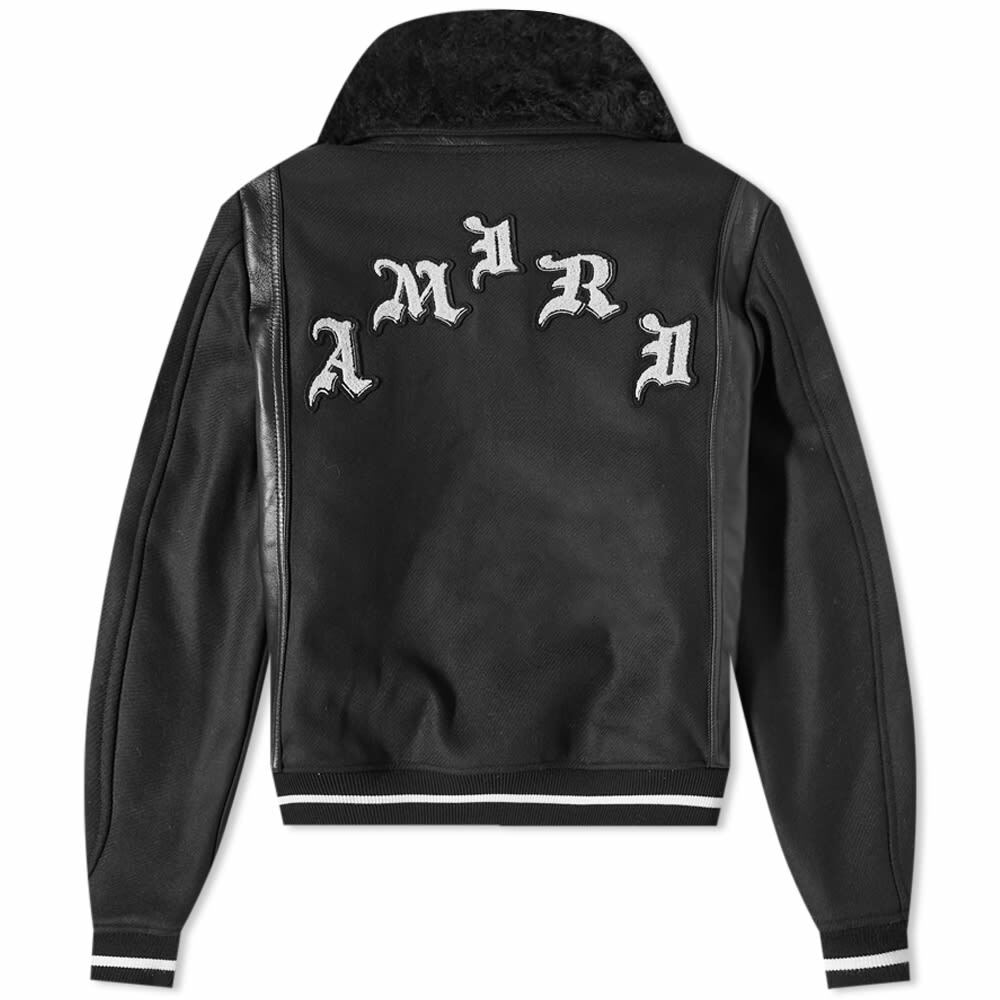AMIRI Wes Lang Skull Varsity Jacket in Black Amiri